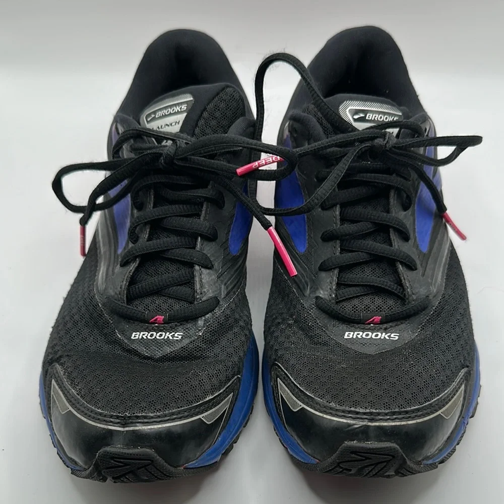 Brooks Sz 9 Launch 4 DNA Women's Athletic Shoes - Black, Pink, and Blue